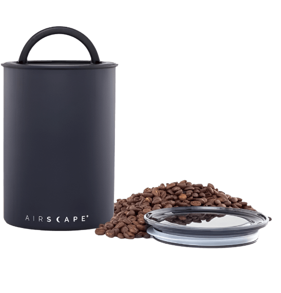 black airscape coffee storage container 500g - rajado coffee