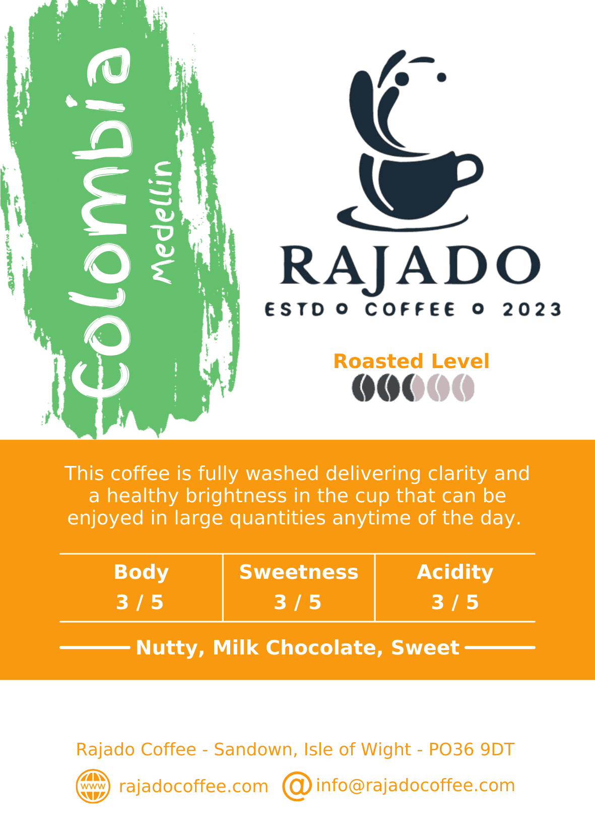 colombia - rajado coffee