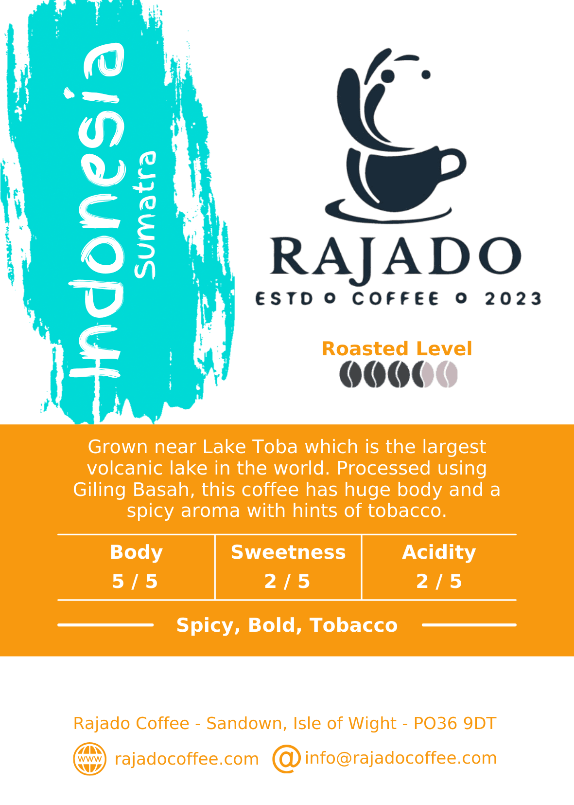 indonesia sumatra - rajado coffee