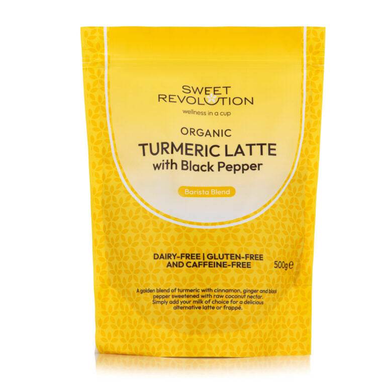 organic turmeric latte with black pepper - rajado coffee