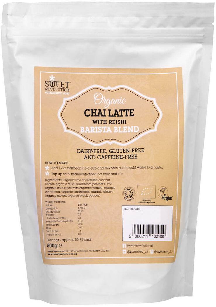 organic chai latte with reishi - rajado coffee