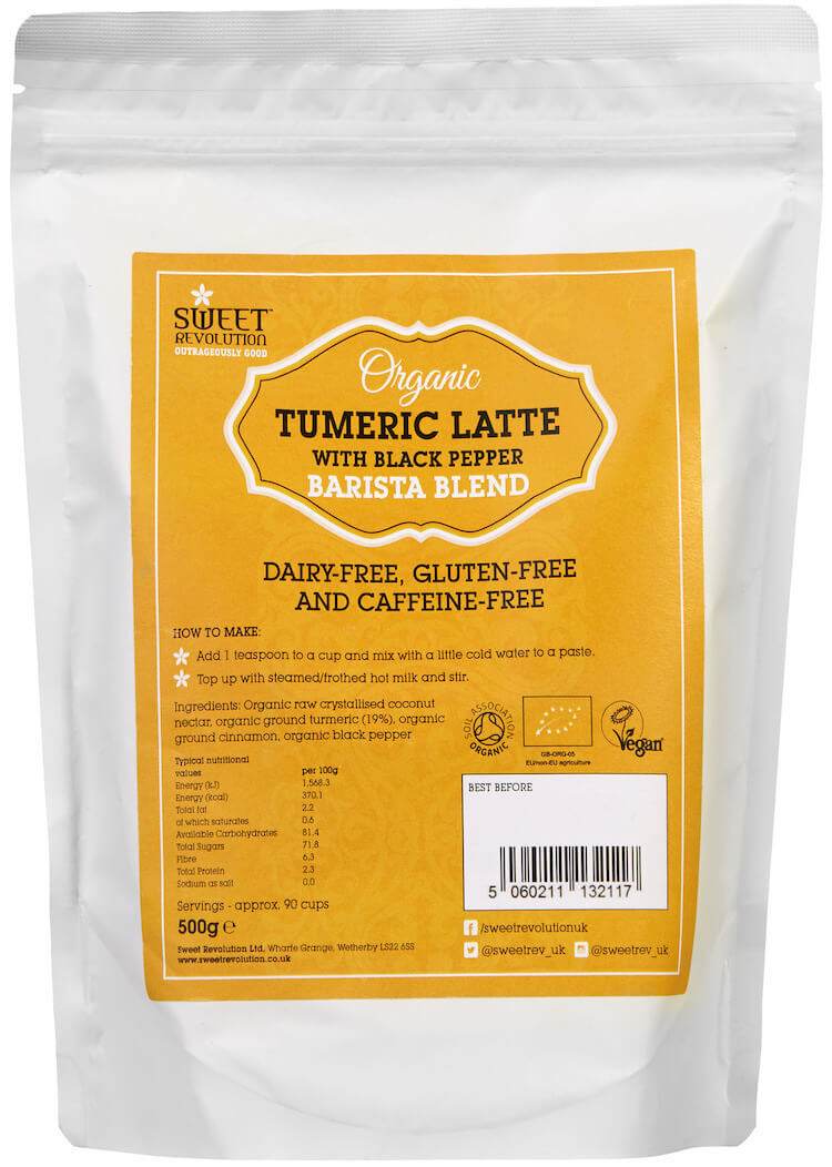 organic turmeric latte with black pepper - rajado coffee