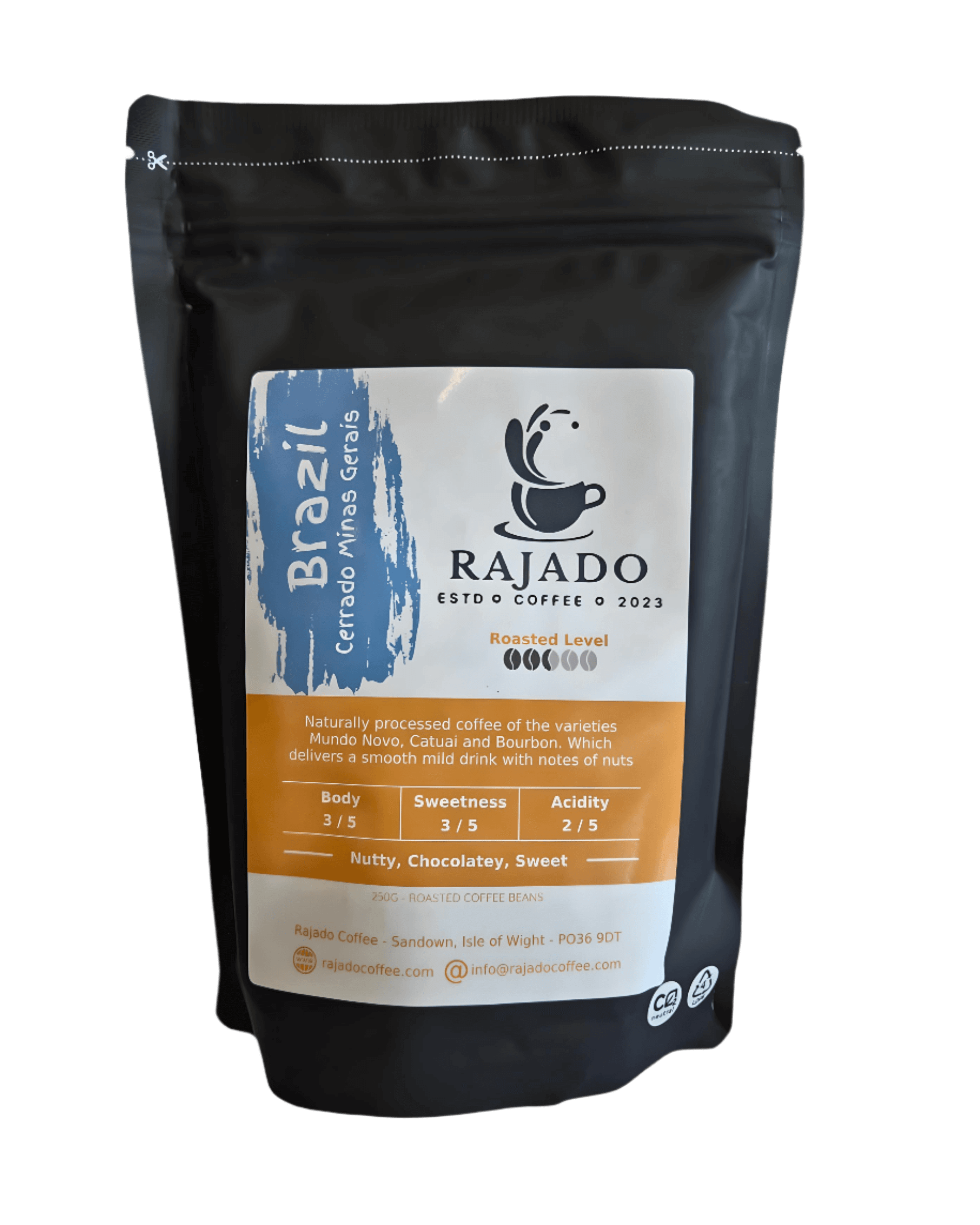 Single Origin Coffee Blend & Biscuit Break pack featuring Rajado Coffee Brazil.