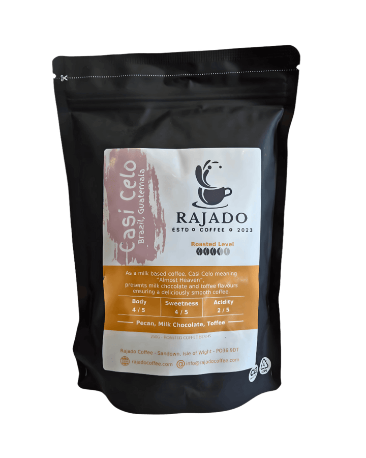 Coffee Blend & Biscuit Break pack featuring Rajado coffee with tasting notes of pecan and milk chocolate