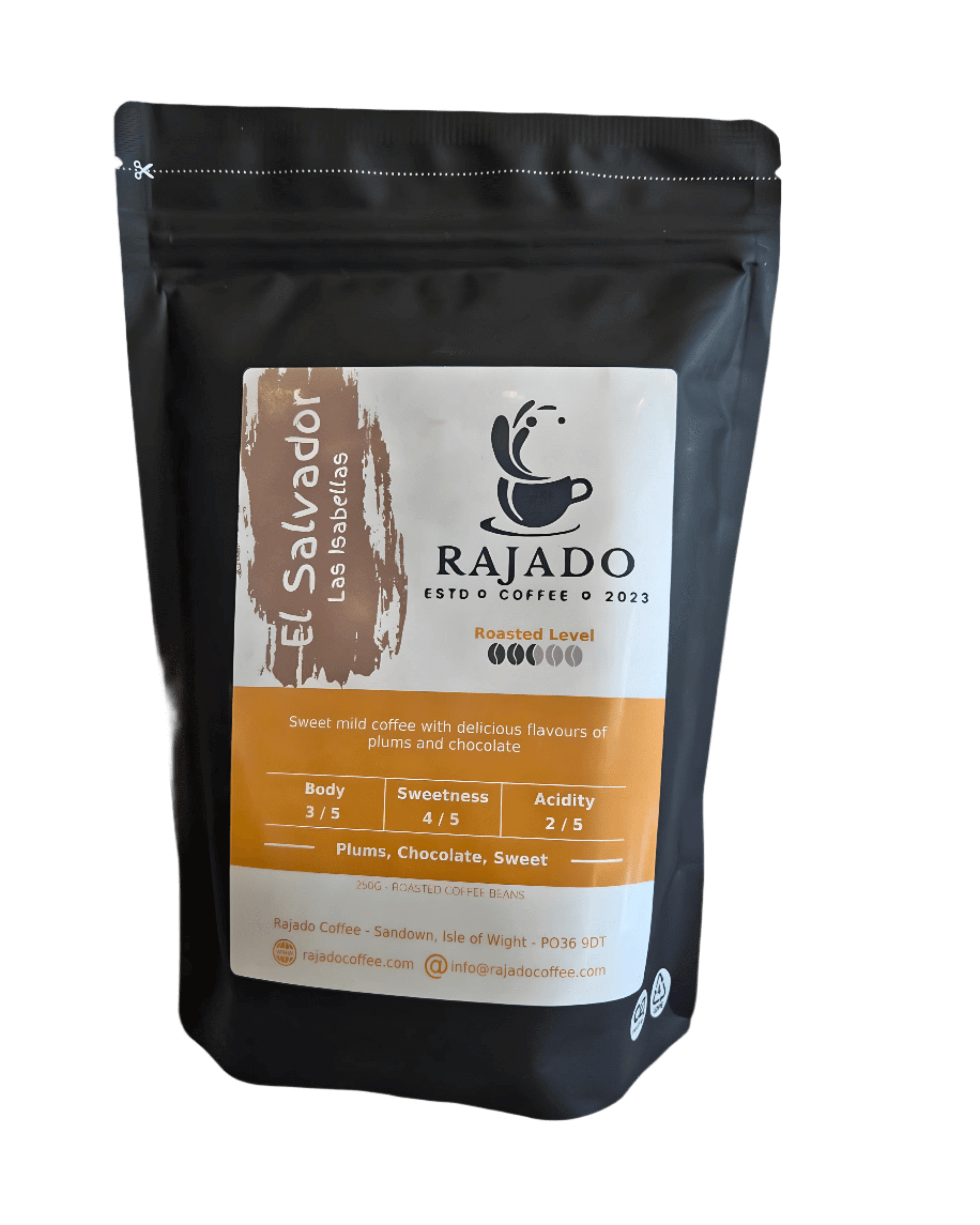 Single Origin Coffee Blend & Biscuit Break featuring Rajado Coffee El Salvador bag.