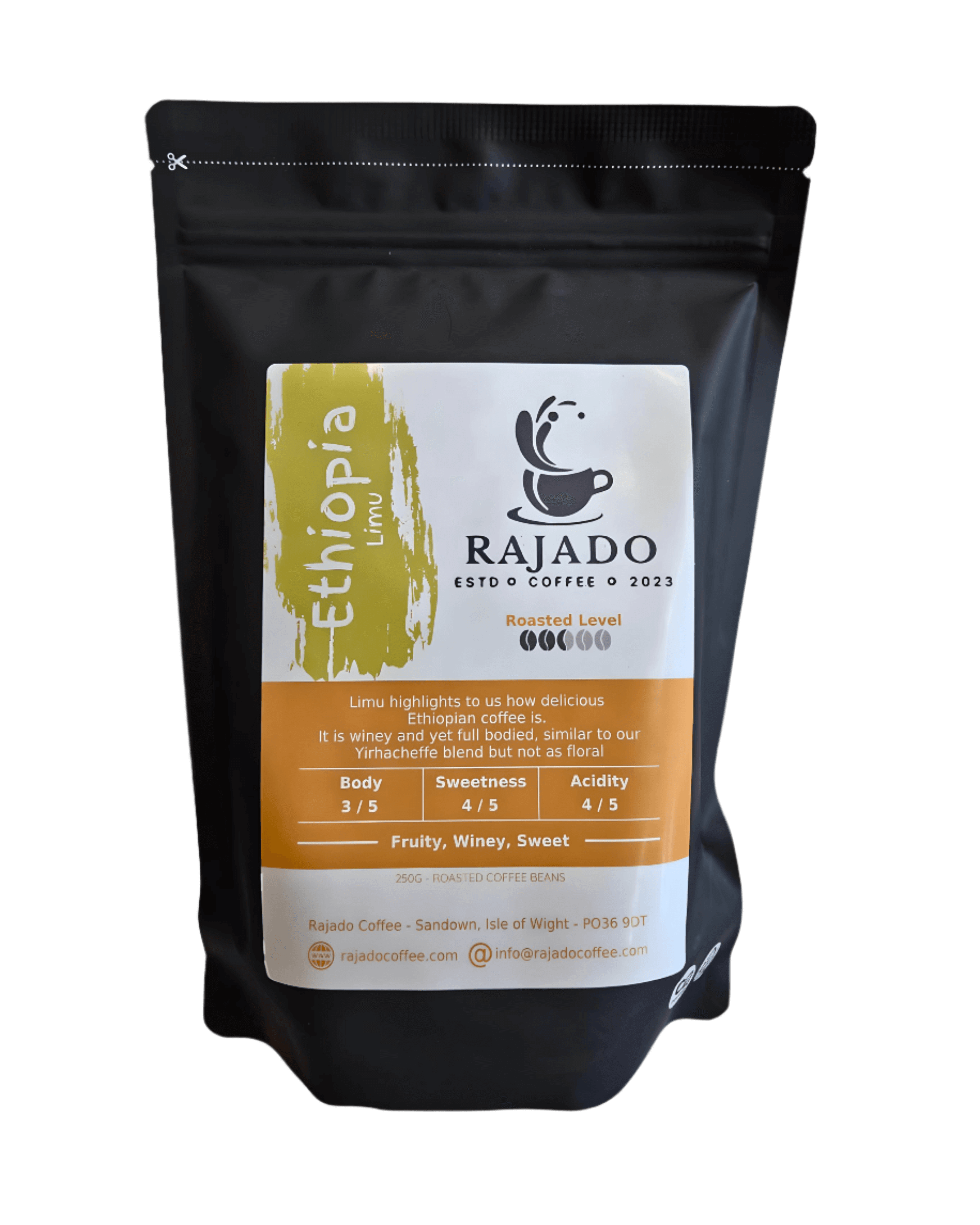 Single Origin Coffee Blend & Biscuit Break pack featuring Rajado Coffee's Ethiopia Limu.