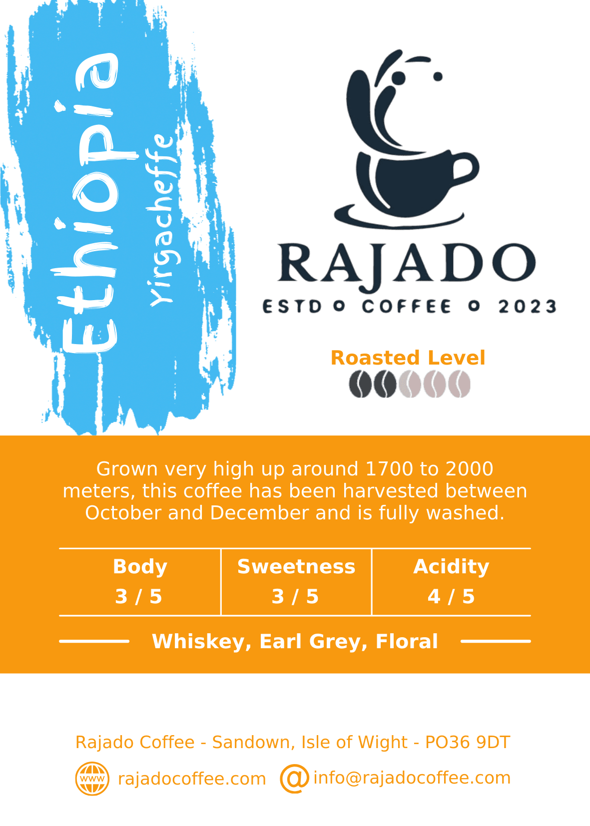 Ethiopia Yirgacheffe - Rajado Coffee
