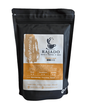 Single Origin Coffee Blend & Biscuit Break - Rajado Coffee Guatemala Pouch featuring tasting notes of blackberries and chocolate.
