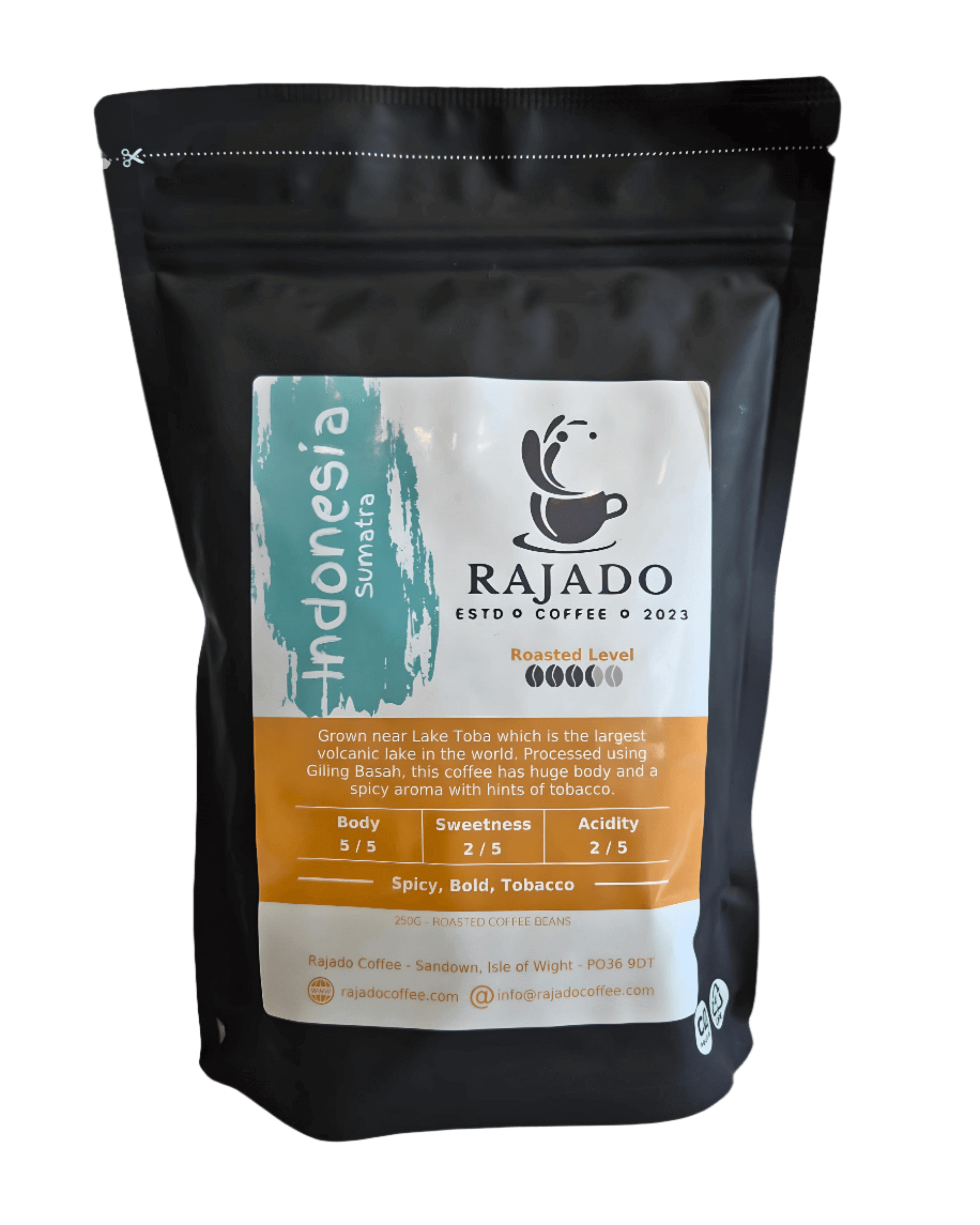 Single Origin Coffee Blend & Biscuit Break pack featuring RAJADO Indonesia Sumatra coffee.