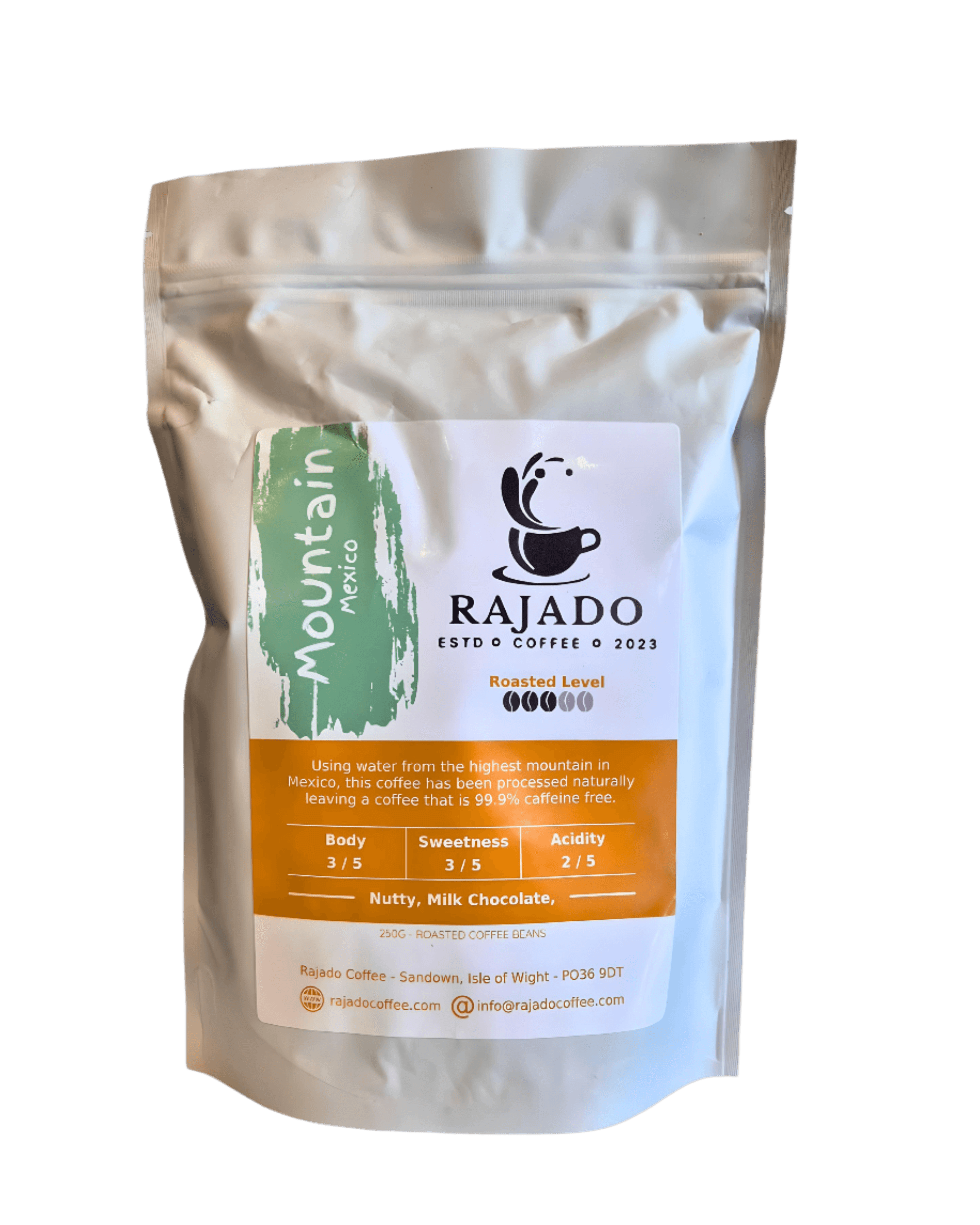 Coffee Blend & Biscuit Break pack featuring Rajado Mountain coffee blend with tasting notes of nutty and milk chocolate.
