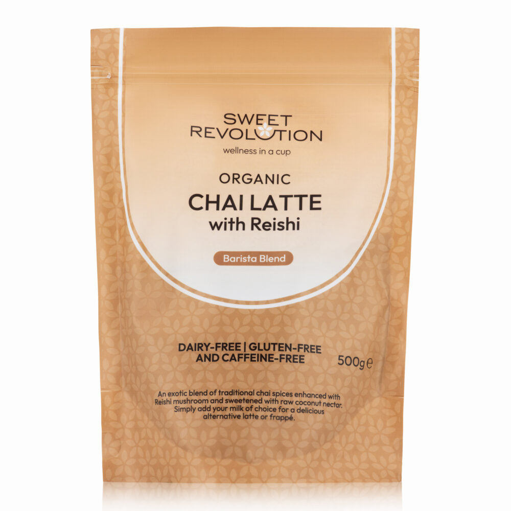 organic chai latte with reishi