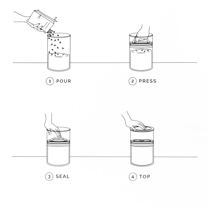 Black Airscape Coffee Storage Container 500g - Rajado Coffee